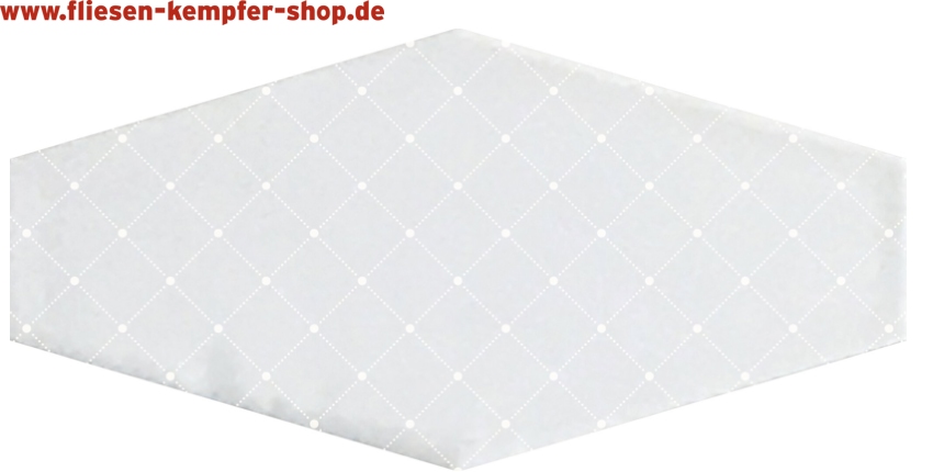 Dekor-Wandfliese Wien blanco glänzend 10x20 cm, Retro / Vintage