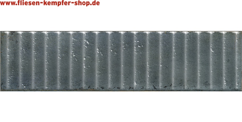 Dekor-Wandfliese Mussaka grün Relief 7,5x30 cm, Retro / Vintage