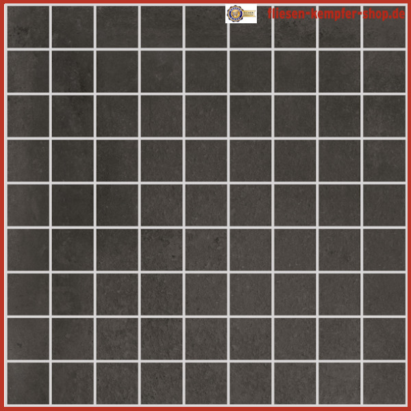 Mosaik Plan schwarz 3.3x3.3 Stein / 30 x 30 Netz