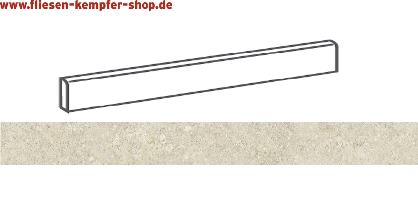 Sockel Limes creme 4,6 x 60 cm