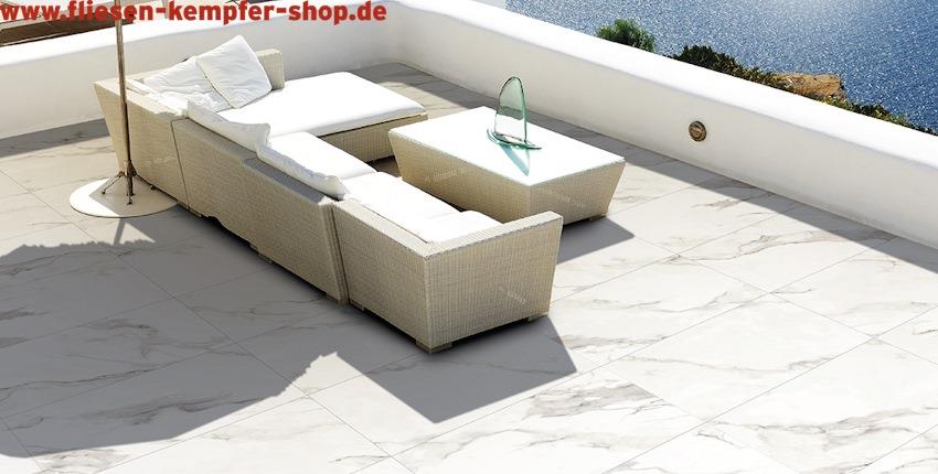 Terrassenfliesen Calacatta 60x120x2 cm, Outside-800