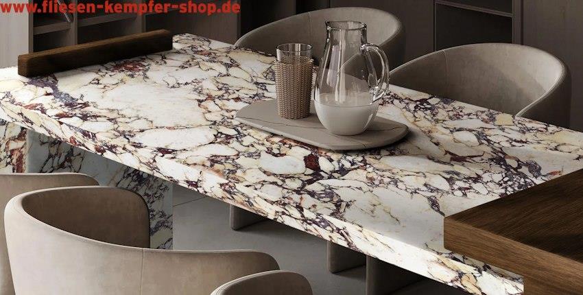 Fliese Viola Hochglanz poliert 60x120 cm, Bodenfliese / Wandfliese, XXL