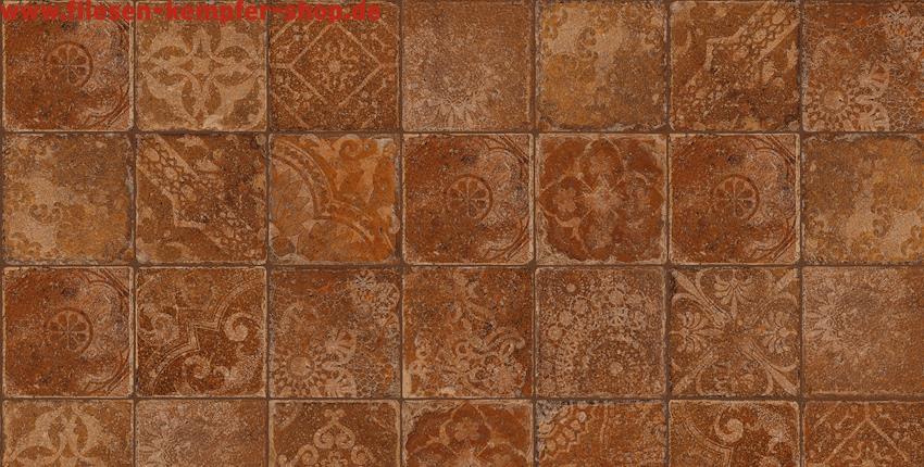 Dekorfliese Pompei Mix Cotto 20x20 cm, Wandfliese / Bodenfliese