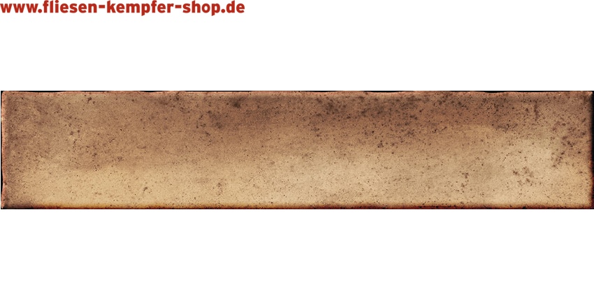 Wandfliese Kalume terracotta glänzend 5x25 cm, Retro / Vintage