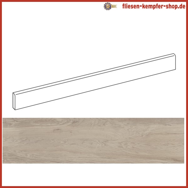 Sockel Rustical Esche 4,6 x 120 cm