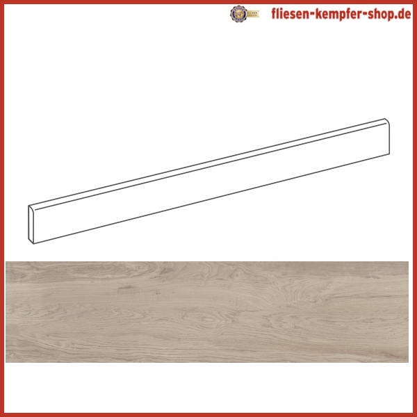 Sockel Rustical Esche 4,6x120 cm, Fußleiste