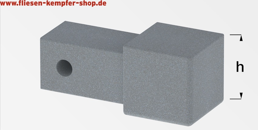 Q-Ecke Sandgreige 11 mm, Aluminium pulverbeschichtet