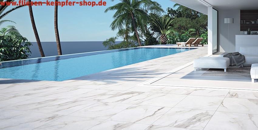 Terrassenfliesen Calacatta 60x120x2 cm, Outside-800
