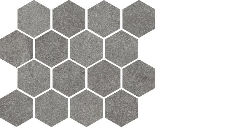 Mosaik Catania grau 6-Eck 25x30 cm, Boden / Wand
