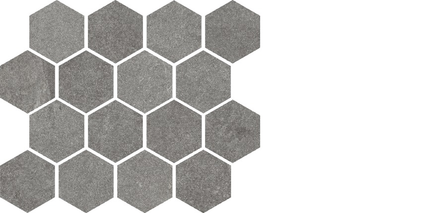Mosaik Catania grau 6-Eck 25x30 cm, Boden / Wand