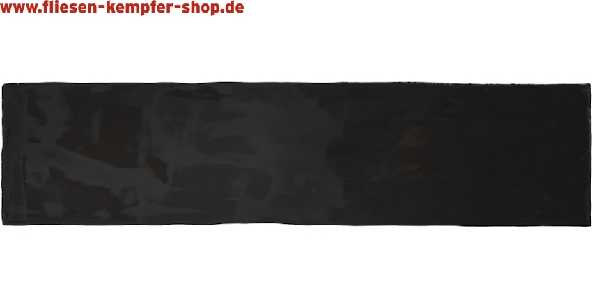 Wandfliese Colonia black glänzend 7,5x30 cm, Retro / Vintage