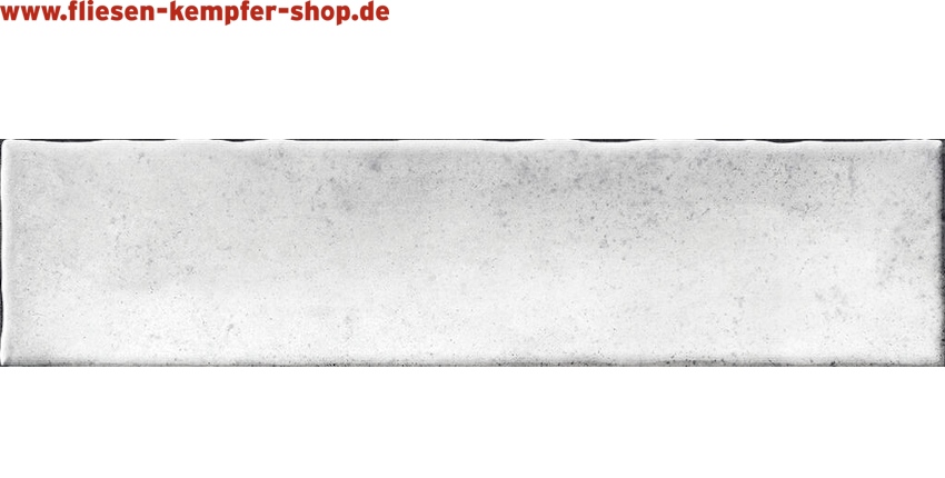 Wandfliese Kalume weiß glänzend 5x25 cm, Retro / Vintage