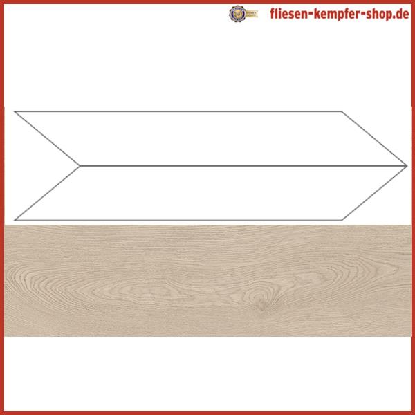 Fliese Unity Birke Chevron natur, 2/10 x 60 cm