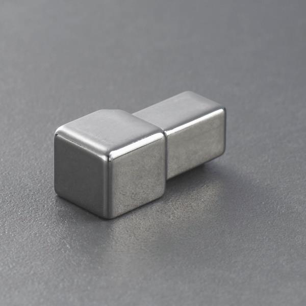 Prodecor Q Eckstück Edelstahl glänzend imitiert 10 mm Prodecor Q Eckstück Edelstahl glänzend imitiert 10 mm