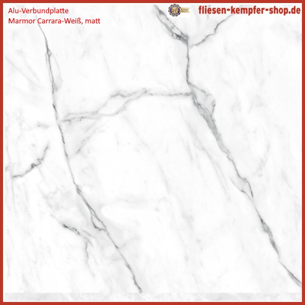Alu-Verbund-Designplatte Marmor Carrara-Weiss SMT 883, 2100x1000x3 mm