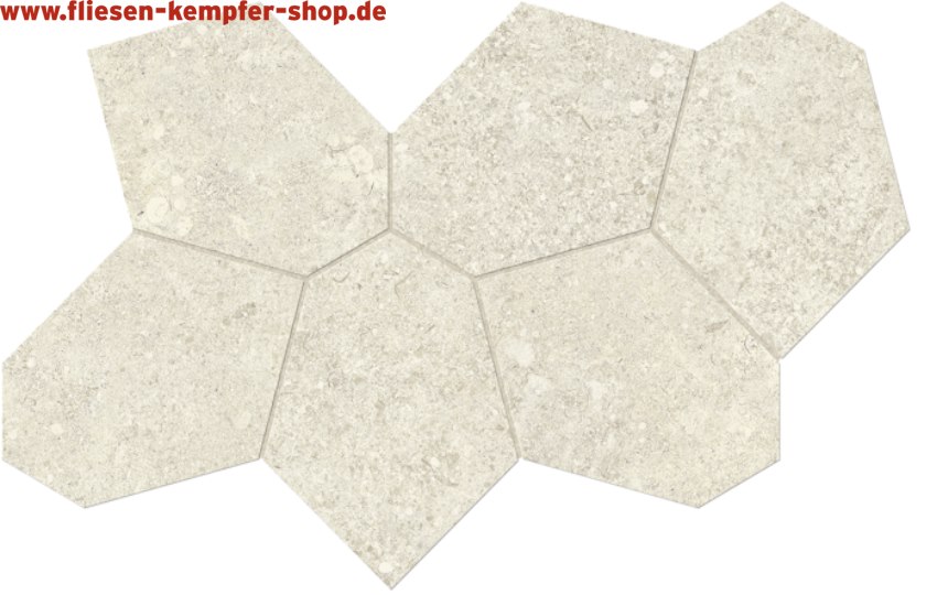 Mosaik Limes Esagona weiss