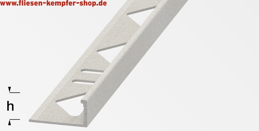 Winkel-Profil Steincreme 8 mm, 2,5 m, Aluminium pulverbeschichtet