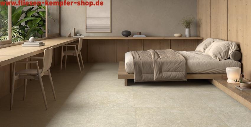 Fliese Limes creme 60x120 cm, trittsicher, Bodenfliese / Wandfliese