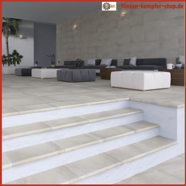 Terrassenfliese Plan hellgrau 80 x 80 x 2 cm Outside-411