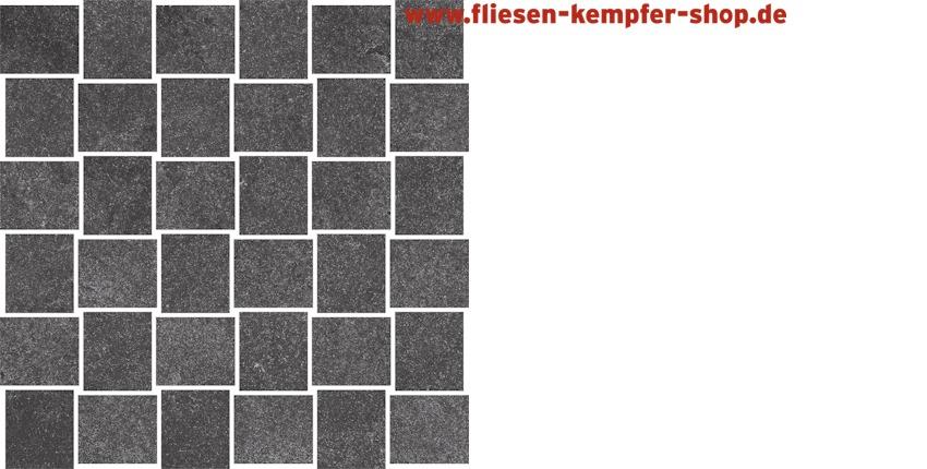 Mosaik Catania schwarz Welle 30x30 cm, Boden / Wand