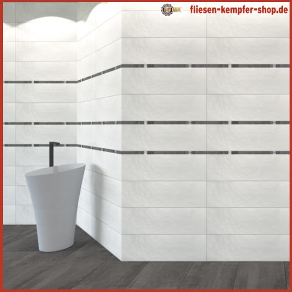 Wandfliese Tivoli weiss matt 33 x 100 cm