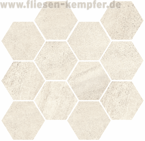 Mosaik Drahir kalk natur 6-Eck / 26x28 cm