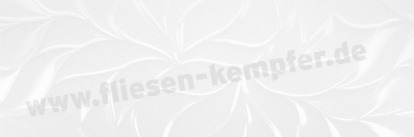 Dekor-Wandfliese Star Flower weiß glänzend 30 x 90 cm