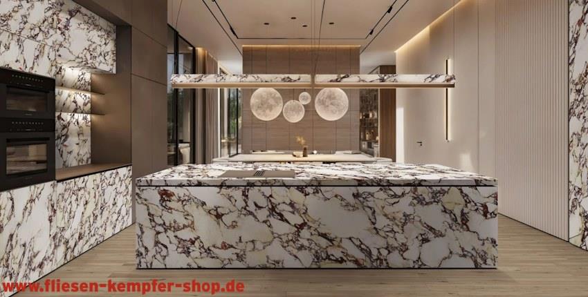Fliese Viola Hochglanz poliert 60x120 cm, Bodenfliese / Wandfliese, XXL