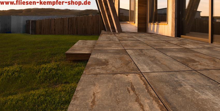 Terrassenfliese Flat rust 60x120x2 cm, Outside-852