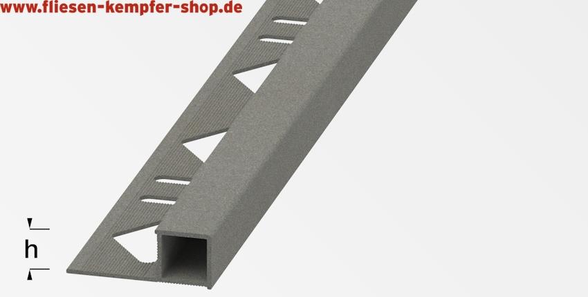 Quadrat-Profil Sandgrau 11 mm, 2,5 m, Aluminium pulverbeschichtet