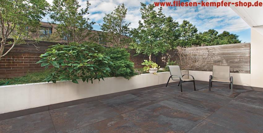 Terrassenfliese Flat black 60x60x2 cm, Outside-853
