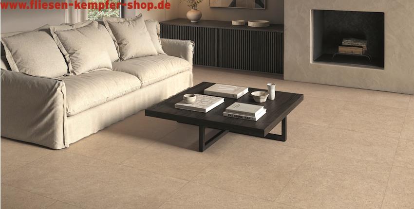 Fliese Limes beige 100x100 cm, trittsicher, Bodenfliese / Wandfliese