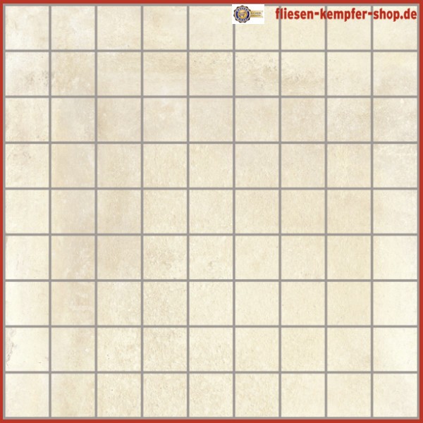 Mosaik Plan kalk 3.3x3.3 Stein / 30 x 30 Netz