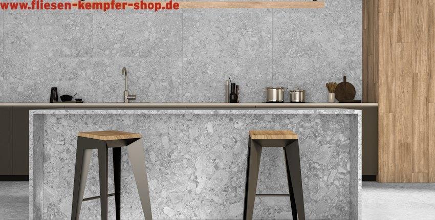 Fliese Pietra silber 90x90 cm, Bodenfliese / Wandfliese