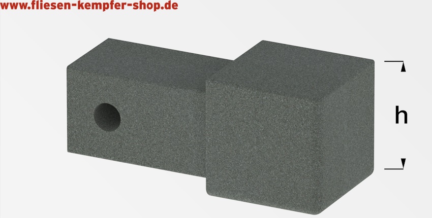 Q-Ecke Steingrau 8 mm, Aluminium pulverbeschichtet