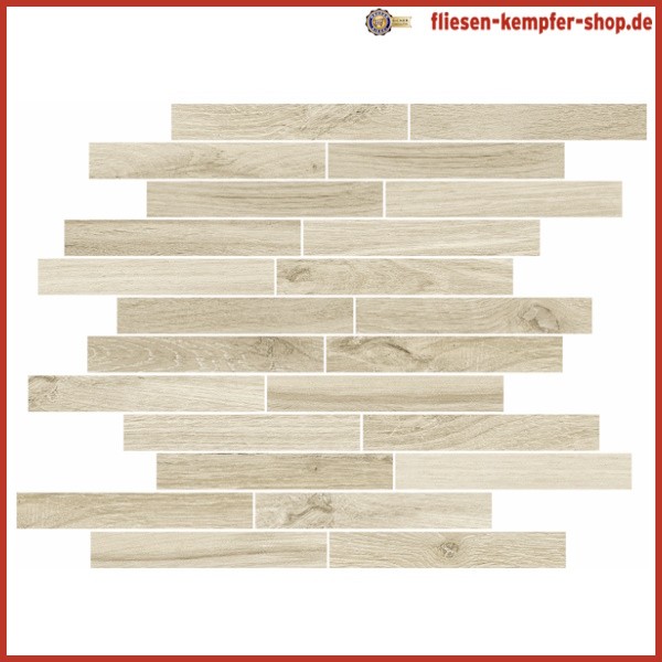 Mosaik Rustical Birke Stick, 30 x 30 cm / Netz