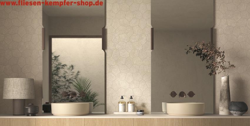 Mosaik Limes Esagona weiss