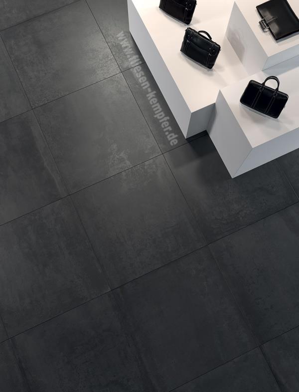 Fliese Morgana schwarz 100 x 100 cm