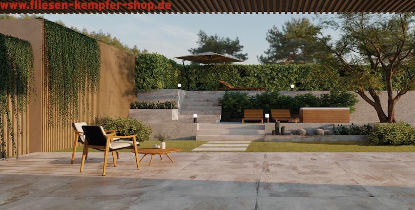 Terrassenfliese Flat white 60x120x2 cm, Outside-851