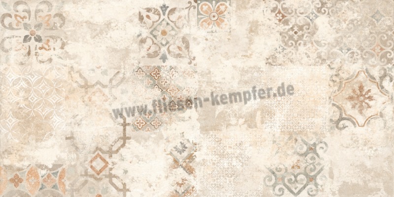 Dekorfliese Voltere beige 60 x 120 cm