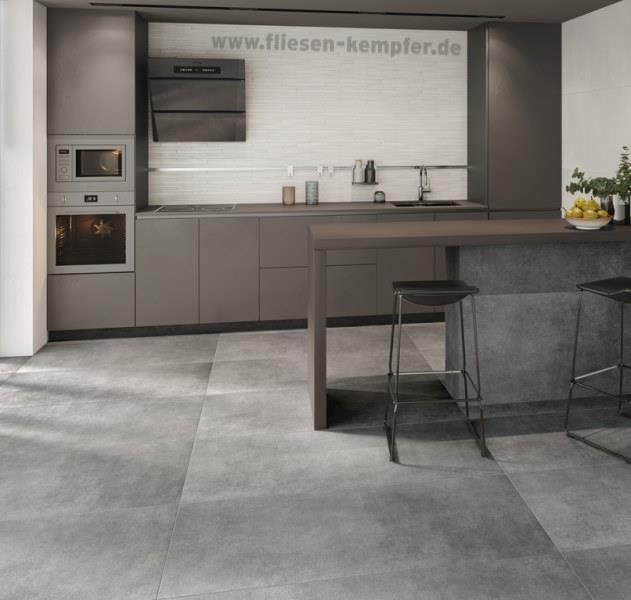 Fliese Louisa grau lappato 75 x 75 cm