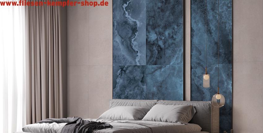Fliese Antoin Midnight Hochglanz poliert brilliant 120x120 cm, XXL