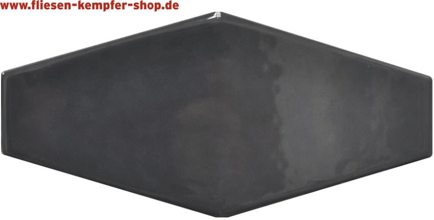 Wandfliese Wien anthrazit glänzend 10x20 cm, Retro / Vintage
