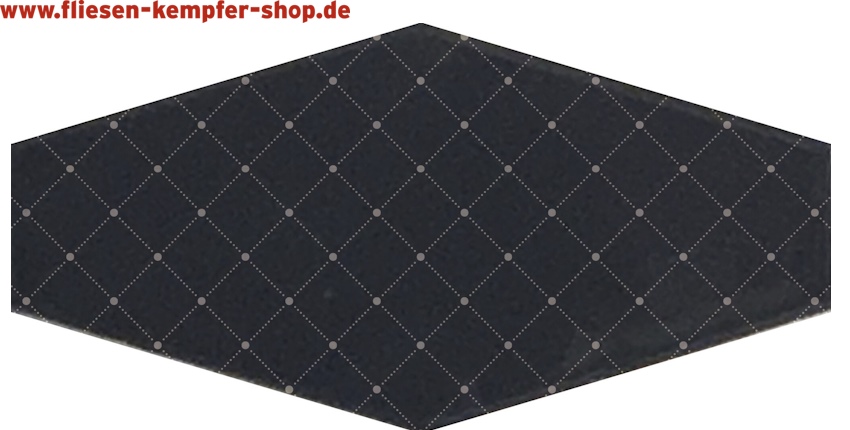Dekor-Wandfliese Wien anthrazit glänzend 10x20 cm, Retro / Vintage