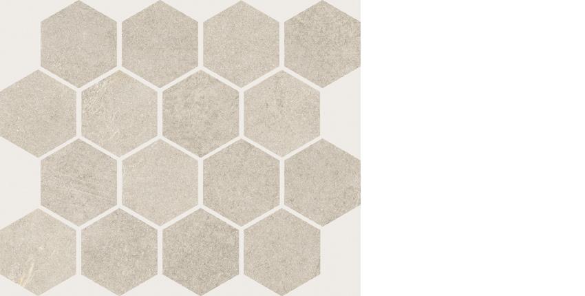 Mosaik Catania creme 6-Eck 25x30 cm, Boden / Wand