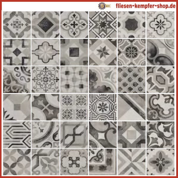 Fliese Retro Zement 20 x 20 cm, frejus-335