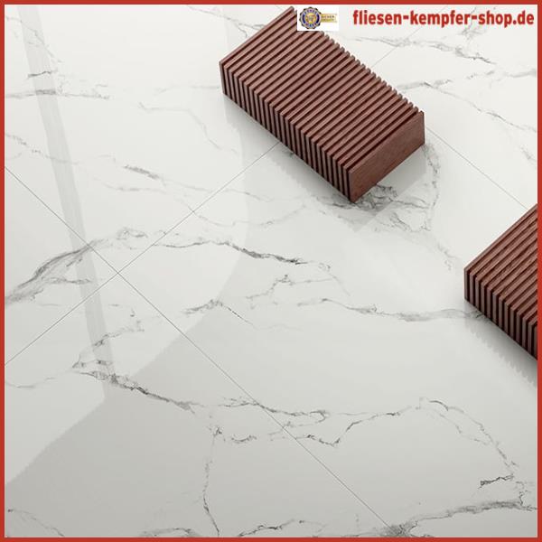 Fliese Statuario poliert 60 x 60 cm