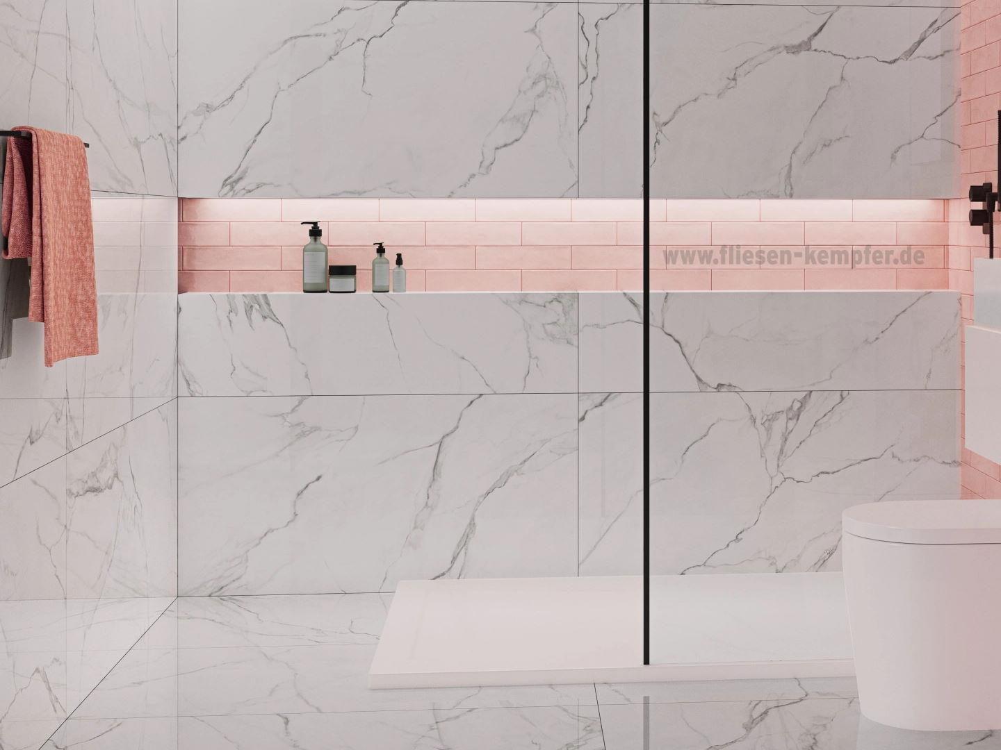 Fliese Star Marmor White poliert 120 x 120 cm