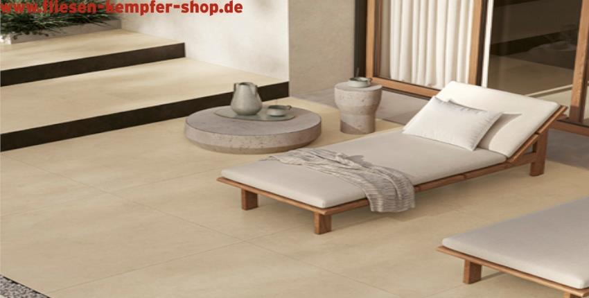 Fliese Milano champagne 60x60 cm, trittsicher, Bodenfliese / Wandfliese