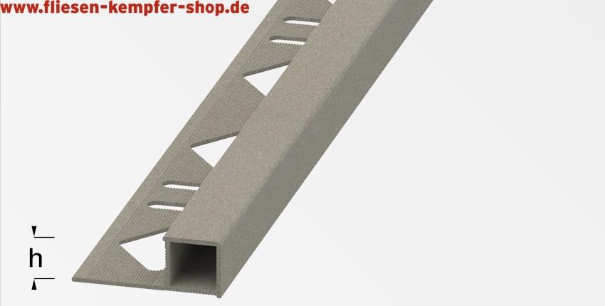 Quadrat-Profil Sandbeige 8  mm, 2,5 m, Aluminium pulverbeschichtet